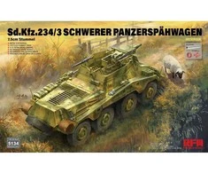 Rye Field 1/35 Sd.Kfz. 234/3 žvalgybinis šarvuotis 7,5 cm Stummel RFM-5134