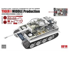 Rye Field Tiger I vid. gamybos su permatomu bokšteliu 1/35 RFM-5152