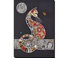 Siuvinėjimo karoliukais rinkinys „Katė ir kandis“ Abris Art AB-794