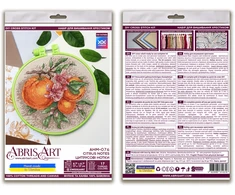 Siuvinėjimo kryželiu rinkinys „Citrusinės natos“ su lankeliu 17x17, Abris Art