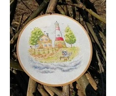 Siuvinėjimo kryželiu rinkinys „Švyturio prižiūrėtojas“, 19x19 cm, NeoCraft