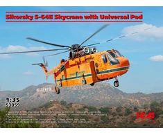 Sraigtasparnio modelis Sikorsky S-64E Skycrane su konteineriu 1/35 ICM 53059