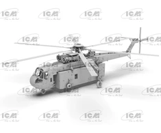 Sraigtasparnio modelis Sikorsky S-64E Skycrane su konteineriu 1/35 ICM 53059