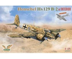 Takom Henschel Hs 129 B-2 lėktuvo modelis 1/48 su interjeru