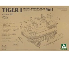 Takom Tiger I ankstyvasis 4in1 tanko modelis 1/35 s.Pz.Abt.502