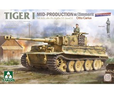 Takom Tiger I, vidurinės gamybos su zimmerit, Otto Carius, 1/35