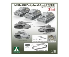 Takom Tiger I vokiečių tankas 3-in-1 plastikinis modelis 1/35