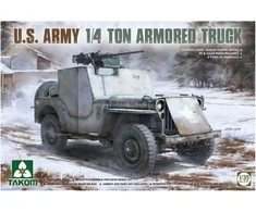 Takom Willys Jeep šarvuotas JAV armijos džipas 1/35 surenkamas modelis