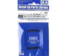 Tamiya juodas kabelis 0,5 mm (išorinis D) 12675
