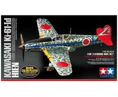 Tamiya Kawasaki Ki-61 Hien 1/48 sidabrinė danga + kamufliažo lipdukai