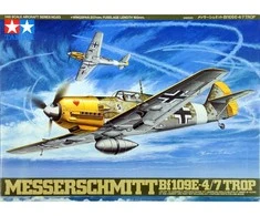 Tamiya Messerschmitt Bf109E-4/7 Trop lėktuvas 1/48, surinkimo rinkinys