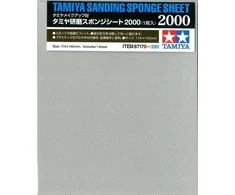 Tamiya švitrinis kempinės lapas 2000 (87170), 114x140 mm, šlapiam šlifavimui
