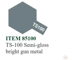 Tamiya TS-100 purškiami dažai, pusiau blizgus gun metal, 100 ml
