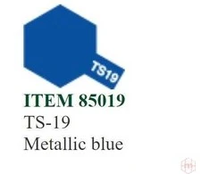 Tamiya TS-19 purškiami dažai – metalinė mėlyna, 100 ml