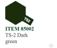 Tamiya TS-2 Dark Žalias aerozoliniai dažai, 100 ml