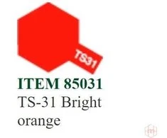 Tamiya TS-31 Bright Oranžinis purškiami dažai, 100 ml