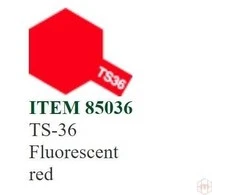 Tamiya TS-36 purškiami dažai – fluorescencinė raudona, 100 ml