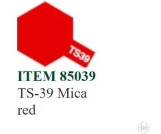 Tamiya TS-39 Mica Raudona purškiami dažai modeliams, 100 ml