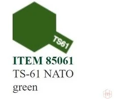 Tamiya TS-61 purškiami dažai NATO žalia 100 ml modeliams