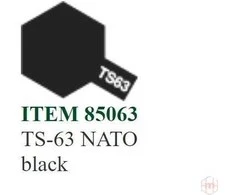 Tamiya TS-63 NATO Juodas purškiami dažai 100 ml