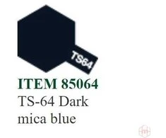 Tamiya TS-64 purškiami dažai – Dark Mica Mėlyna, 100 ml