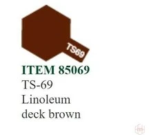 Tamiya TS-69 purškiami dažai – Linoleum Deck Brown, 100 ml