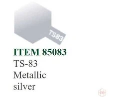 Tamiya TS-83 purškiami dažai Metallic Sidabrinis, 100 ml