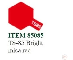 Tamiya TS-85 purškiami dažai Bright Mica Raudona, 100 ml