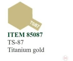 Tamiya TS-87 purškiami dažai – Titanium Gold, 100 ml