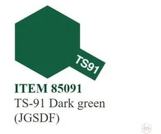 Tamiya TS-91 purškiami dažai, tamsiai žalia Dark Žalias (JGSDF) 100 ml