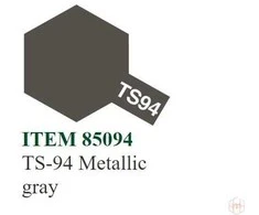 Tamiya TS-94 purškiami dažai – metalinė pilka (Metallic Gray), 100 ml