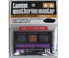 Tamiya Weathering Master 87088 - deginta mėlyna, raudona, tepalo dėmės