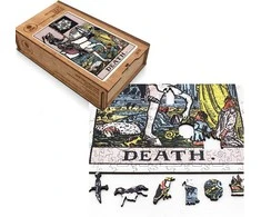 Fantasy Puzzles Taro Mirtis (Rider–Waite) medinė dėlionė 250 det., unikalių formų