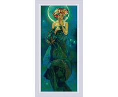 The Moon after A. Mucha’s Artwork. Siuvinėjimo rinkinys iš RIOLIS Nr.: 2340