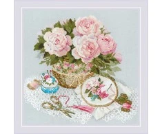Riolis Kryželiu siuvinėjimo rinkinys "Laikas siuvinėti" 30x30 cm SR2280