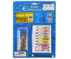 Toyz Žaisliniai eurai vaikams 70 vnt. – mokomųjų pinigų rinkinys 5+