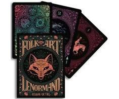 Us Games Systems Folk Art Lenormand liaudies meno būrimo kortos, spalvinga kaladė