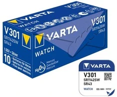 Varta 301 sidabro oksido laikrodžių baterijos 1.55V, 10 vnt.