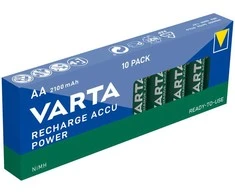 Varta AA 2100mAh įkraunamos NiMH baterijos, 10 vnt R2U