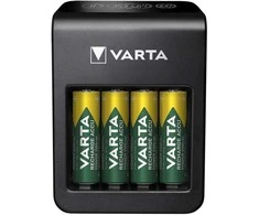 Varta LCD baterijų įkroviklis AA/AAA/9V su USB, 4x AA komplekte