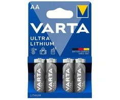 Varta Ultra Lithium AA ličio baterijos 4 vnt. 1,5V ilgaamžės