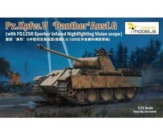 Vespid Models Vespid Pz.Kpfw V Panther Ausf.G 1/72 su FG1250 IR prožektoriumi modelis