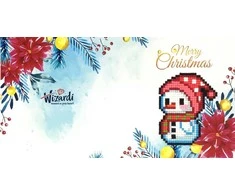 Wizardi Cards Deimantinės mozaikos kalėdinis atvirukas – rinkinys su kristalais