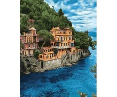 Wizardi Deimantinis paveikslas Azure Waters WD092 38*48 cm