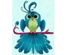 Wizardi Deimantinis paveikslas Bird of Luck WD238 20*30 cm