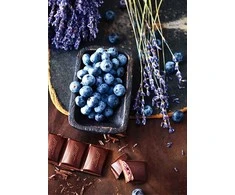 Wizardi Deimantinis paveikslas Chocolate and Blueberries WD046 38*48 cm