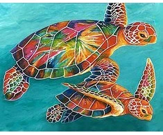 Wizardi Deimantinis paveikslas Sea Turtles WD064 48*38 cm