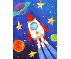 Wizardi Deimantinis paveikslas Space Ship WD275 15*20 cm