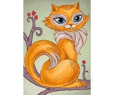 Wizardi Deimantinis paveikslas Wise Kitty WD203 27*38 cm