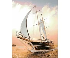 Wizardi Deimantinis paveikslas Yacht WD227 38*48 cm